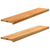 Tapetes de escada 2 pcs 120x25x2 cm carvalho castanho-claro 4