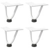 Pernas de mesa em gancho 4 peças aço maciço branco 10 cm 2