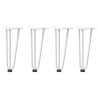 Patas de mesa tipo horquilla 4 uds acero macizo blanco 30 cm 2