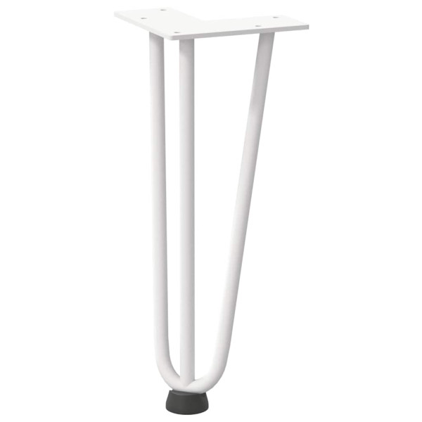 Tabela pernas garfo tipo 4 pcs branco aço sólido 30 cm M 4