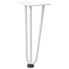 Tabela pernas garfo tipo 4 pcs branco aço sólido 30 cm 4