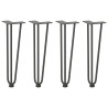 Pernas de grampo para mesa de centro 4 peças antracite 42 cm aço maciço 2