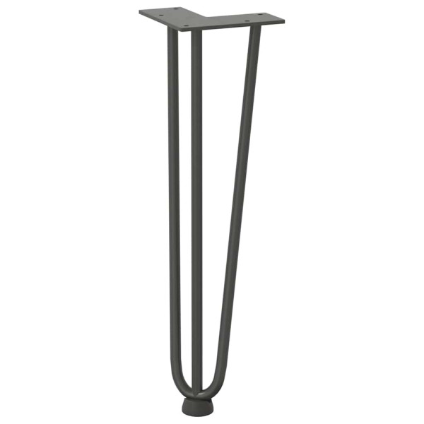 Pernas de grampo para mesa de centro 4 peças antracite 42 cm aço maciço M 4