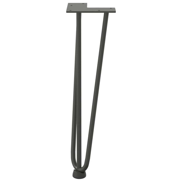 Pernas de grampo para mesa de centro 4 peças antracite 42 cm aço maciço M 5