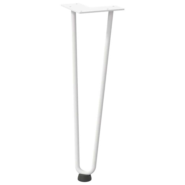 Tabela pernas garfo tipo 4 pcs branco aço sólido 42 cm M 4