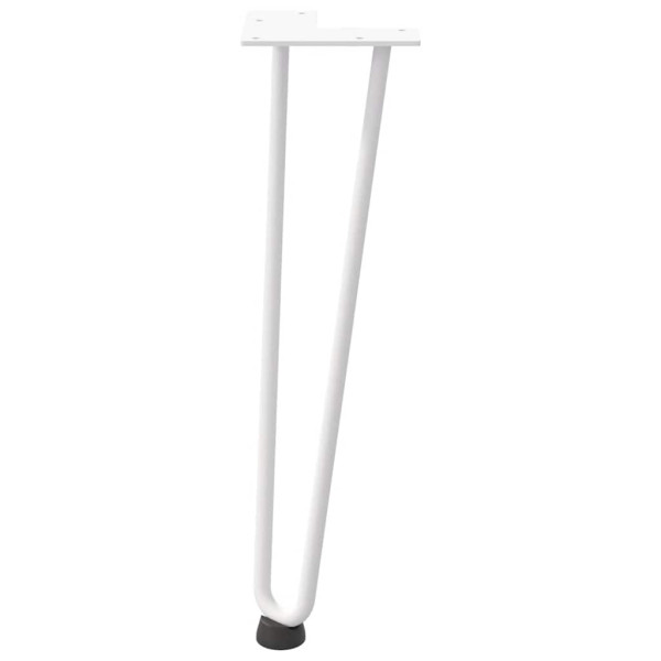 Tabela pernas garfo tipo 4 pcs branco aço sólido 42 cm M 5