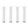 Pernas para mesa de centro 4 peças aço branco 30-32 cm 2