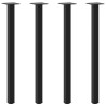 Pés de mesa de console 4 peças. preto. 72-74 cm. aço 2