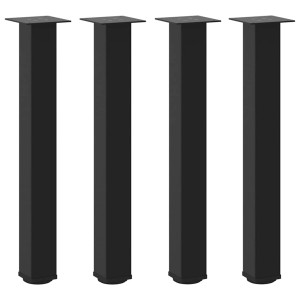 Patas para mesa de centro 4 uds acero negro 72-74 cm H