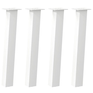 Patas para mesa de centro 4 uds acero blanco 72 cm H