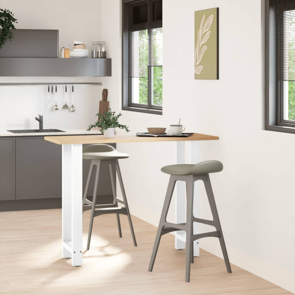 Pernas de mesa de centro em aço branco 2 unidades 40x(100-101) cm M 2