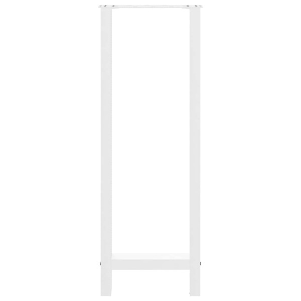 Patas de mesa de centro acero blanco 2 uds 40x(110-111) cm M 5