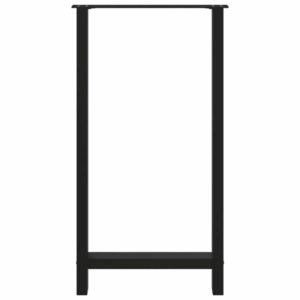 Pés para mesa de bar pretos 2 peças 60x(110-111) cm aço M 5