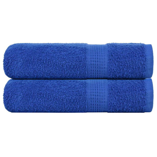Toallas de baño 2 uds azul 100x150 cm 360 g/m² 100% algodón D