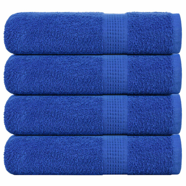 Toallas de ducha 4 uds 100% algodón azul 70x140 cm 360 gsm D
