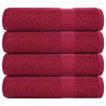 Toalhas de mão 4 burdeos 50x100cm 360 g/m2 100% algodão 1