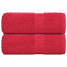 Toallas 2 uds 100% algodón rojo 30x30 cm 360 gsm 1