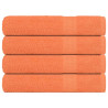 Toalhas 4 pcs 100x200 cm 360 gsm 100% algodão laranja 1