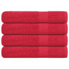 Toalhas de sauna 4 pcs 80x200 cm 360 gsm 100% algodão vermelho 1