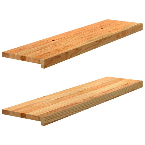 Tapetes de escada 2 pcs 100x25x2 cm carvalho castanho-claro M 4