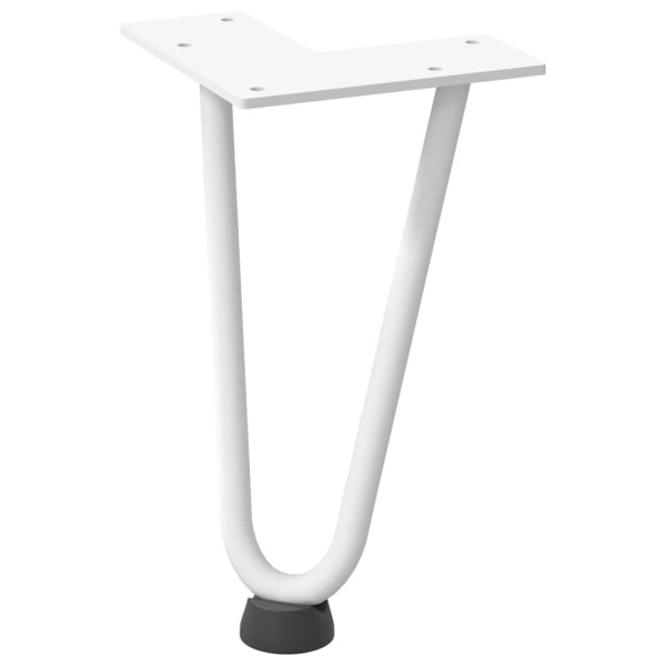 Pernas de grampo para mesa de centro 4 peças. branco. 20 cm. aço maciço M 4