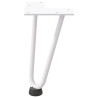 Patas de mesa tipo horquilla 4 uds acero macizo blanco 20 cm 5
