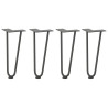 Pernas de grampo para mesa de centro 4 peças antracite 30 cm aço maciço 2