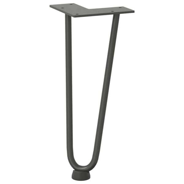 Pernas de grampo para mesa de centro 4 peças antracite 30 cm aço maciço M 4