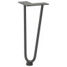 Pernas de grampo para mesa de centro 4 peças antracite 30 cm aço maciço 4