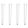 Patas de mesa tipo horquilla 4 uds acero macizo blanco 72 cm 2