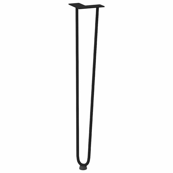 Pernas de grampo para mesas de console para mesa de console 4 peças Preto 72 cm Aço maciço M 4