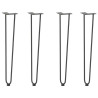 Patas de mesa tipo horquilla 4 uds acero macizo antracita 72 cm 2