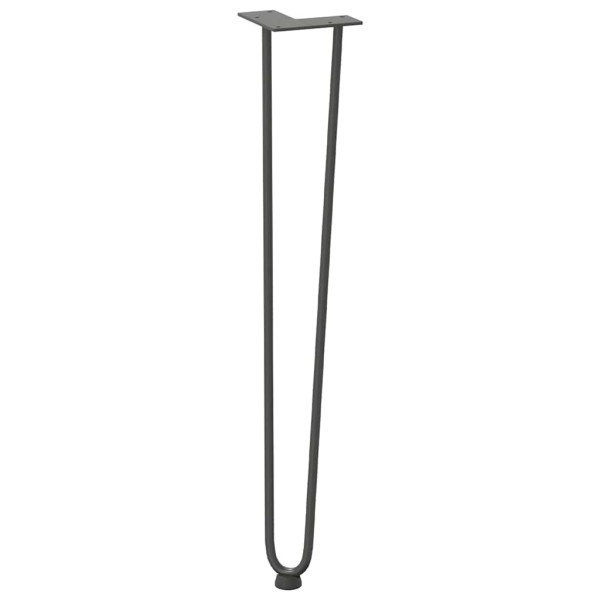 Patas de mesa tipo horquilla 4 uds acero macizo antracita 72 cm M 4