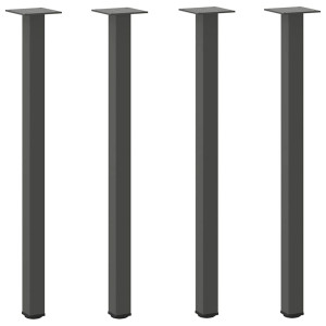 Patas para mesa de centro 4 uds acero antracita 72-74 cm H