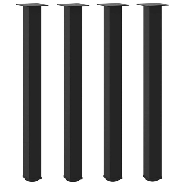 Padrões para a mesa central 4 pcs de aço preto 90-92 cm M 2