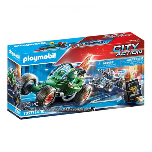 Playmobil ciudad kart policial persecucion ladron de caja fuerte M 3