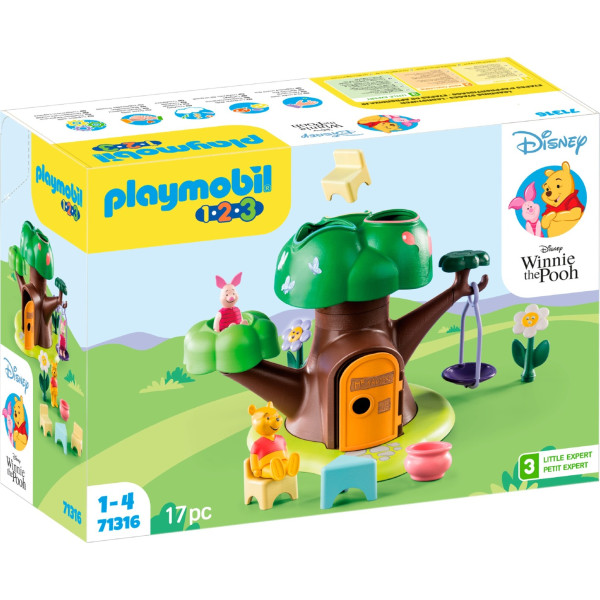 Playmobil 1.2.3 e Disney Winnie the Pooh e casa na árvore do leitão M 7