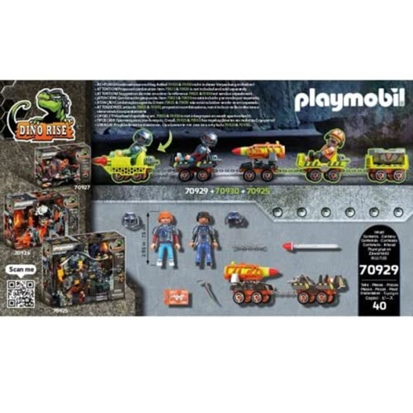 Playmobil dino mine carro de cohetes M 3
