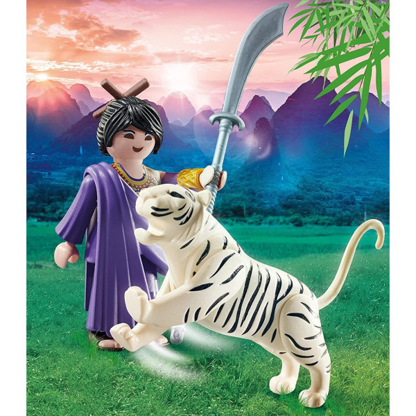 Lutador asiático Playmobil com tigre M 3