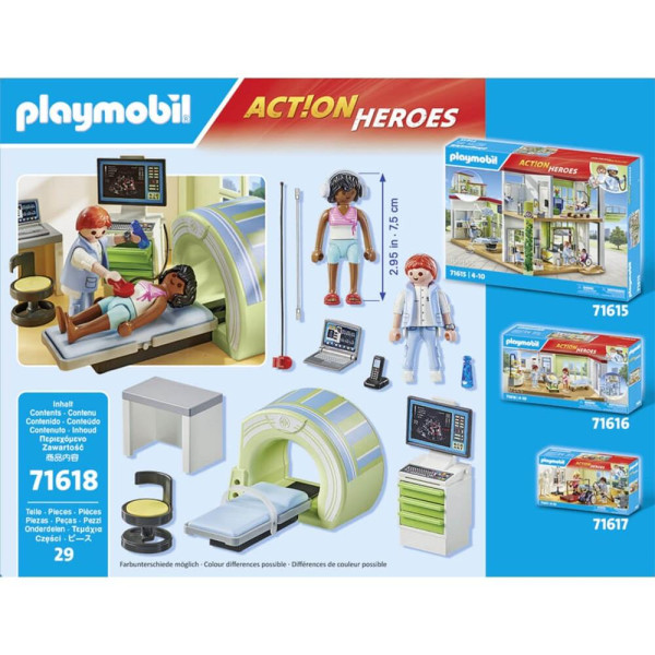 Heróis de ação da Playmobil: ressonância com o paciente M 3