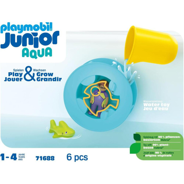 Playmobil júnior aqua: roda de água com bebê de tubarão M 3