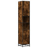 Armario de baño madera y metal roble ahumado 35x37.5x188.5 cm 2
