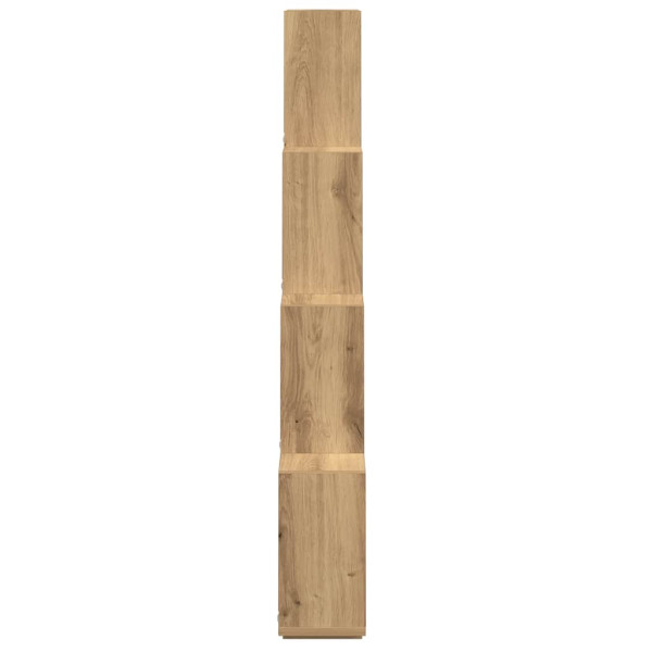 Estante cubo de pared madera ingeniería roble 90x15x119.5 cm M 5