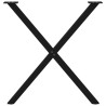 Patas para mesa de comedor en forma de X 2 uds acero negro 5