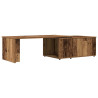 Mesa de centro madera contrachapada envejecida 150x50x35 cm 2