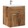 Mueble de lavabo madera de ingeniería envejecida 41x38.5x46 cm 1