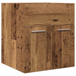 Mueble de lavabo madera de ingeniería envejecida 41x38.5x46 cm H