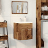 Mueble de lavabo madera de ingeniería envejecida 41x38.5x46 cm 3