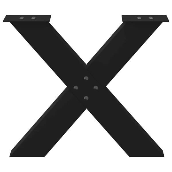 Pés para mesa de centro em formato de X. 2 peças. preto. 50x (42-43) cm. aço M 5
