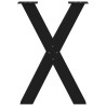 Pés para mesa de jantar em formato de X. 2 peças. preto. 50x(72-73) cm. aço 5